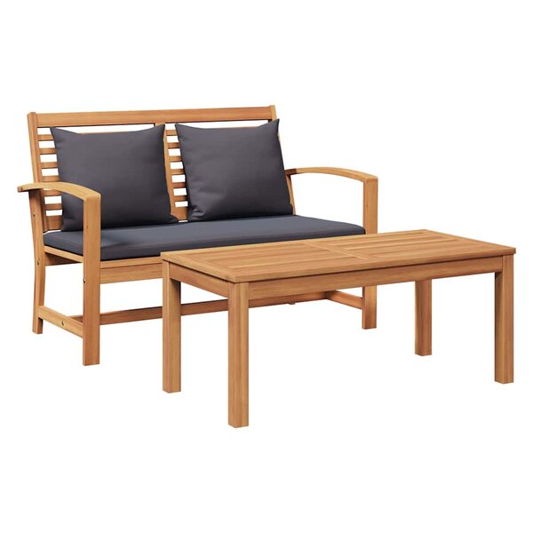 vidaXL Banc de jardin Naturel 110 x 64 x 76.5 cm Bois de teck solide