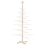 vidaXL Arbre de Noël en bois pour décoration 150 cm bois massif de pin