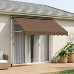 vidaXL Auvent rétractable manuel Taupe 350 cm