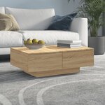 Vidaxl table basse chêne sonoma 90x60x31 cm aggloméré