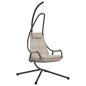 vidaXL Chaise suspendue Taupe 94 x 107 x 196.5 cm Acier