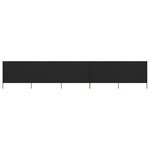 vidaXL Paravent 5 panneaux Tissu 600 x 80 cm Noir