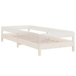 vidaXL Lit empilable Blanc 75x190 cm Bois de pin massif