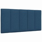 vidaXL Coussin de tête de lit bleu 100 cm tissu