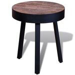 vidaXL Table d'appoint ronde Bois de teck recyclé