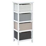 vidaXL Armoire de rangement 4 tiroirs Bois