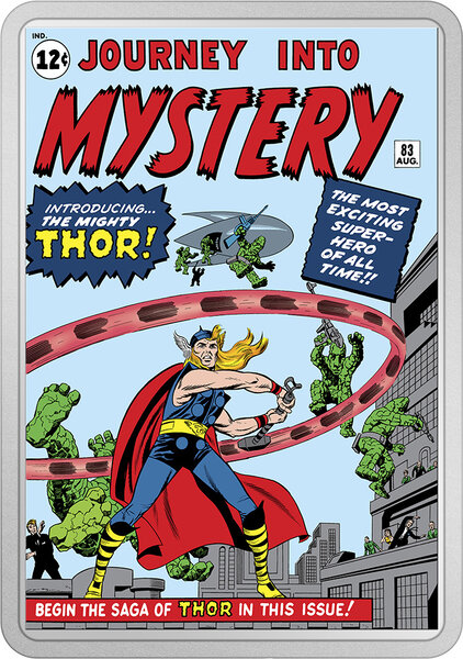 Pièce de monnaie en Argent 5 Dollars g 62.2 (2 oz) Millésime 2023 Comix THOR JOURNEY INTO MYSTERY