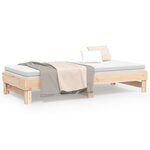 vidaXL Lit coulissant sans matelas 2x(90x200) cm Bois de pin massif