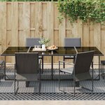 vidaXL Tapis d'extérieur Chevron ARAKIL Noir et gris 400 x 250 cm