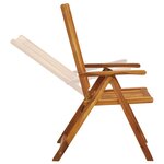 vidaXL Chaises inclinables de jardin 3 Pièces Bois solide d'acacia