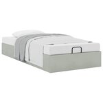 vidaXL Cadre de lit ottoman sans matelas gris clair 90x200 cm velours