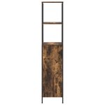 vidaXL Meuble de salle de bain avec étagères chêne fumé 36x35x165 cm