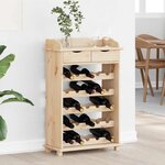 vidaXL Étagère à vin 90 x 60 x 30 cm Bois de pin massif