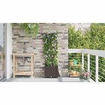 vidaXL Pots de jardin Marron 40 x 40 x 142 cm Acier
