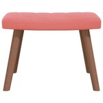 vidaXL Chaise de relaxation avec repose-pied Rose Velours