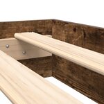 vidaXL Lit avec bibliothèque Chêne fumé 180x200 cm en bois d'ingénierie