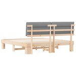 vidaXL Cadre de lit avec tête de lit rembourrée Gris clair