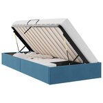 vidaXL Cadre de lit ottoman Bleu foncé 90 x 190 cm Velours