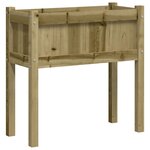vidaXL Jardinières 2 Pièces avec pieds bois de pin imprégné