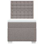 vidaXL Sommier à lattes de lit avec matelas Taupe 80x200 cm Tissu