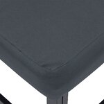 vidaXL Ensemble de canapé de jardin 5 Pièces Noir 281.5 x 141.5 x 71 cm
