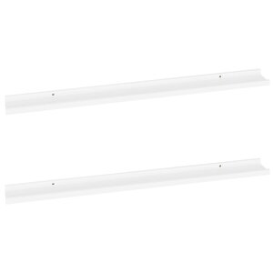 vidaXL Étagères murales 2 Pièces Blanc 100x9x3 cm