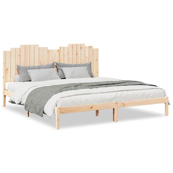 vidaXL Cadre de lit extra long sans matelas 180x210 cm bois massif