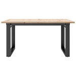 vidaXL Table basse cadre en O 90x90x45 cm bois de pin massif et acier