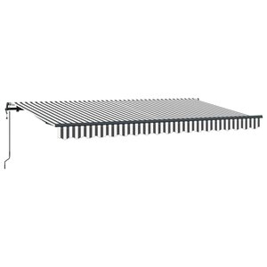 vidaXL Auvent Rétractable Anthracite 400 x 200 cm tissu