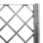 vidaXL Jardinière avec treillis gris clair 160x160x140 cm PP