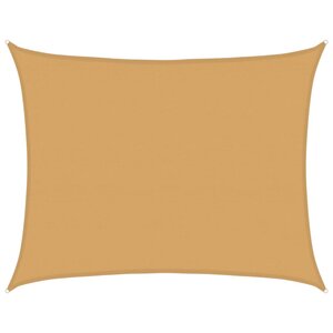 vidaXL Voile d'ombrage 160 g/m² rectangulaire sable 6x7 m PEHD