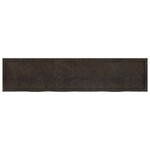 vidaXL Dessus de table marron foncé bois chêne massif traité
