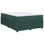 vidaXL Cadre de lit avec matelas Vert foncé 160 x 200 cm tissu
