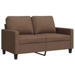 vidaXL Canapé à 2 places Marron 120 cm Tissu