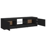 vidaXL Meuble TV avec lumières LED noir 140x40x36 cm