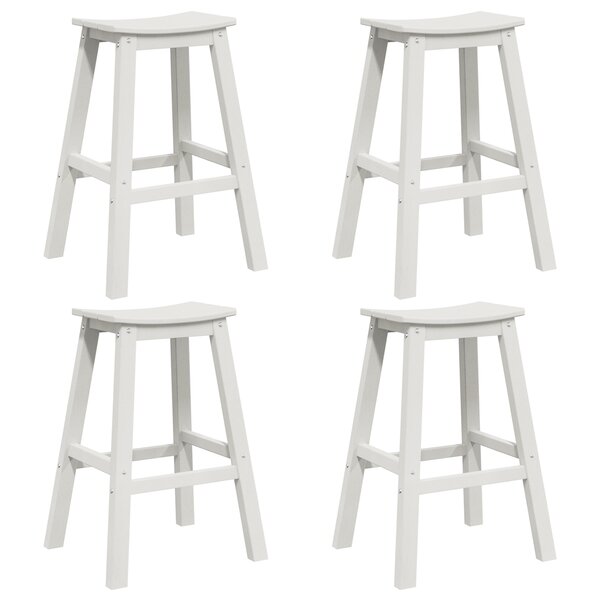 Tabourets de Bar vidaXL 6 Pièces Blanc HDPE