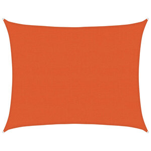 vidaXL Voile d'ombrage 160 g/m² rectangulaire orange 6x8 m PEHD