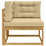 vidaXL Canapé d'angle extérieur Polyester Blanc