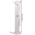 vidaXL Robinet de douche de jardin 110 cm Acier inoxydable