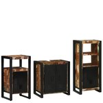 vidaXL Ensemble de mobilier de salle de bain avec étagère 3 Pièces
