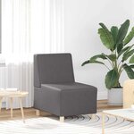 vidaXL Unité de Sofa Modulaire Sans Accoudoirs 3 Pièces Gris