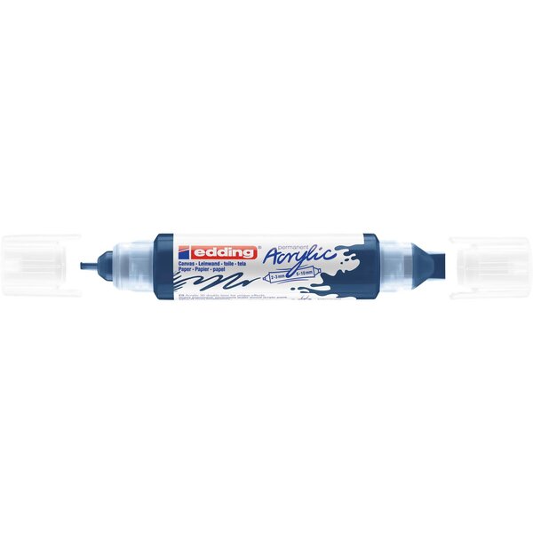Marqueur acryl 3d dble pointe 5400 bleu nuit élégant 2-3 mm  5-10 mm EDDING