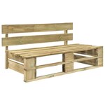 Vidaxl salon de jardin palette 4pièces avec coussins pin imprégné de vert