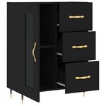 vidaXL Buffet noir 69 5x34x90 cm bois d'ingénierie