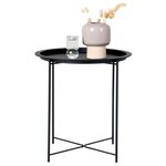 House Nordic Table d'appoint Anne 47 cm Rond Noir