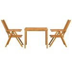 vidaXL Ensemble de salle à manger de jardin en 3 pièces en bois massif d'acacia