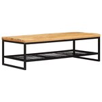 vidaXL Table basse Marron et Noir Bois de mangue massif