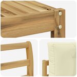 vidaXL Ensemble de canapés d'extérieur 10 Pièces Blanc et crème