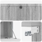 vidaXL Meuble TV mural Sonoma gris 98 x 41 x 30 cm Bois d'ingénierie