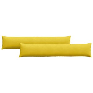 vidaXL Coussins de canapé 2 Pièces Jaune 200 x 40 cm